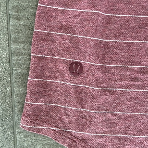 Lululemon Athletica Love Tank Top Stripe Heathered So Merlot White - Picture 4 of 4